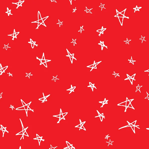 Design sans couture avec des étoiles croquantes — Image vectorielle