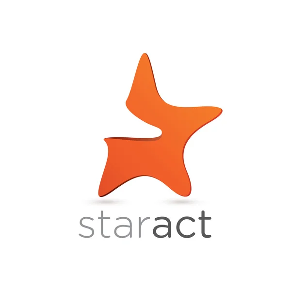 Diseño de emblema de estrella figurativa — Vector de stock