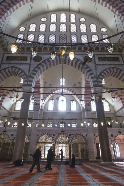 Süleymaniye Camii, Istanbul dan iç görünüm — Stok fotoğraf