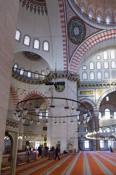 Interior view from the Suleymaniye Mosque, Istanbul — Stock Photo, Image