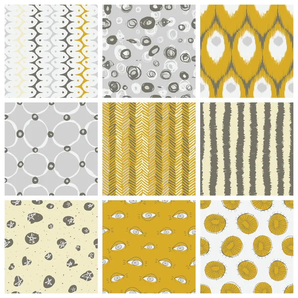 Trendy Vector Pattern Set — Stock Vector