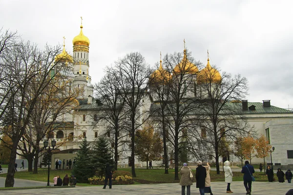 La forteresse du Kremlin de Moscou et la cathédrale du Kremlin à l'intérieur d'un automne — Photo