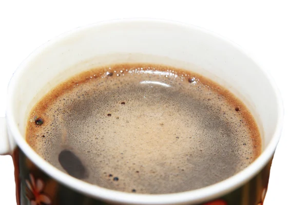 Uma xícara branca do café preto — Fotografia de Stock