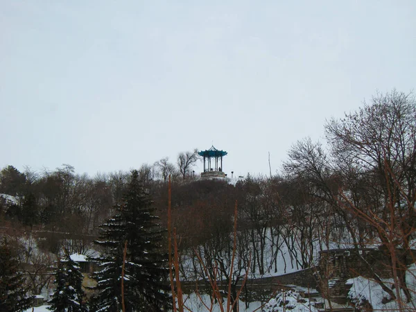 Chinese Arbor Winter Emblemen Van Pyatigorsk Noordelijke Kaukasus Monumenten Architectuur — Stockfoto