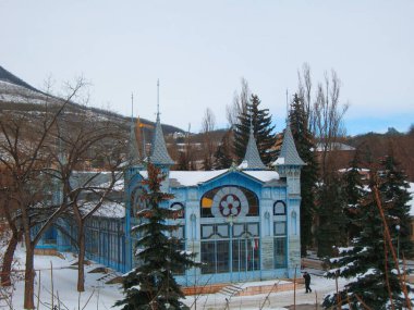 Lermontov Galerisi, Pyatigorsk, Rusya Federasyonu. Pyatigorsk Kış Saati Mimari ve Simgeleri 2012-02-12