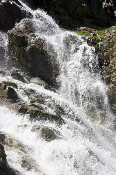 Alibek Waterfall Closeup Dombay Mountains Northern Caucas Mountain Landscapes — Stock Photo, Image