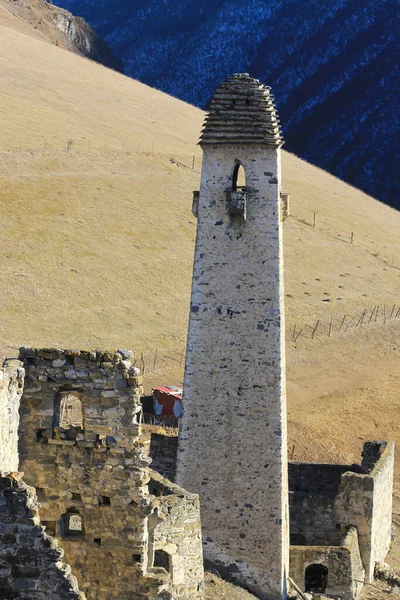 Antiguas Torres Ingushetia Antic Architecture Ruins Northern Caucasus Rusia — Foto de Stock