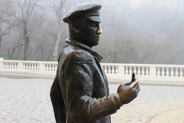 Entra Lago Proval Monumento Ostap Bender Pyatigorsk Federazione Russa Ott — Foto Stock