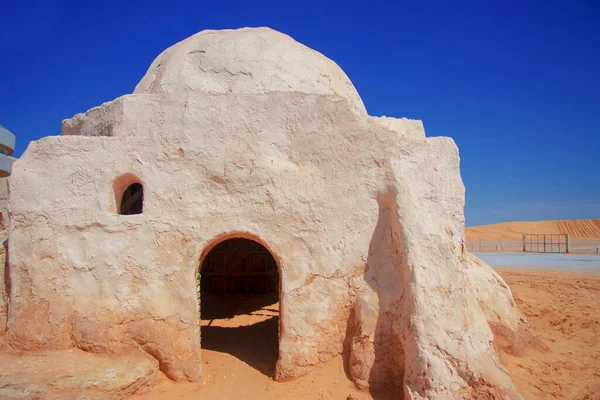Dekorace Filmu Star Wars Episode First Sahara Desert Nefta Tunisko Royalty Free Stock Fotografie