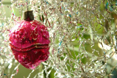 Noel Ağacı 'nın eski cam Noel Ağacı Dekorasyonu Yakından.