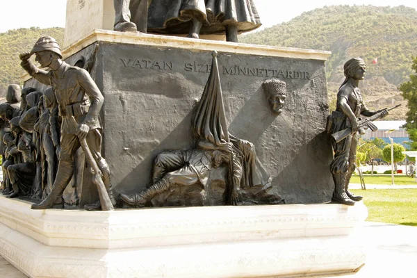 Monumento Conmemorativo Víctima Del Terror Plaza Ciudad Fethiye Mugla Turquía — Foto de Stock