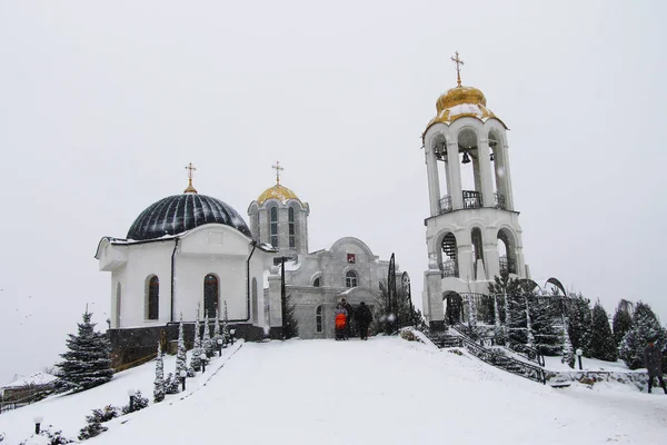 George Manastırı Kış Saati Essentuki Rusya Federasyonu Ocak 2015 — Stok fotoğraf