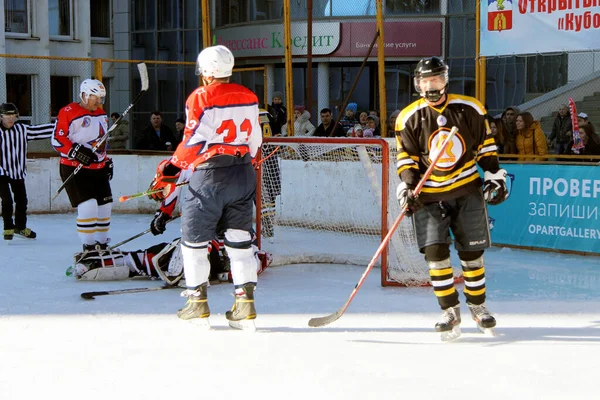 Hokey Şampiyonası Belediye Başkanı Pyatigorsk Kupası Rusya Pyatigorsk Ocak 2015 — Stok fotoğraf