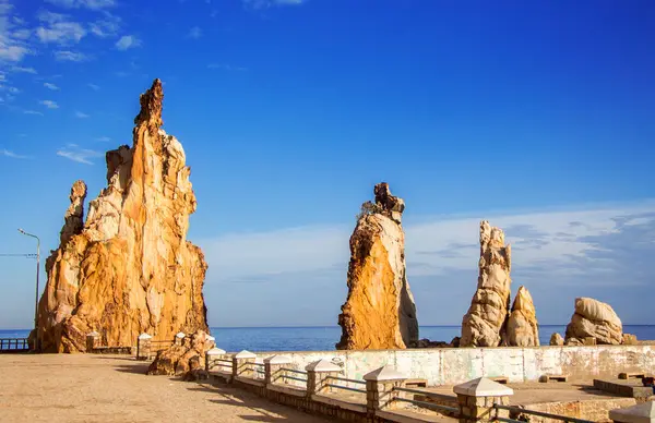 Berühmte Felsen Der Küste Von Tabarca Tunesien — Stockfoto