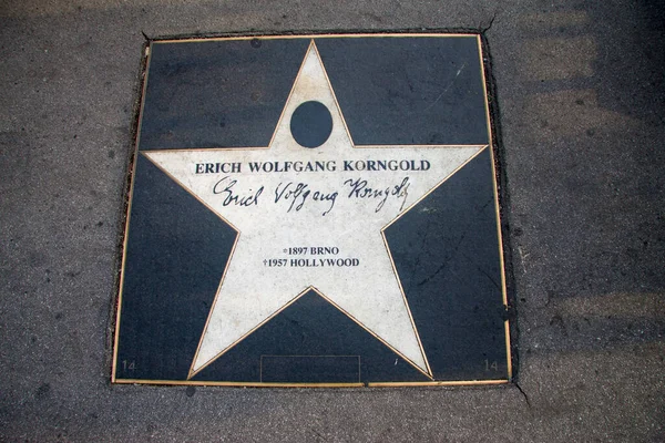 Star Erich Wolfgang Korngold Walk Fame Kerntner Strasse Wenen Oostenrijk — Stockfoto
