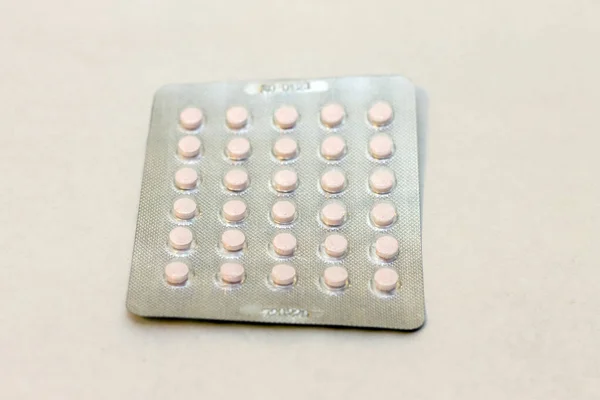 Pack Pills Laying Isolated White Background — Stock Photo, Image