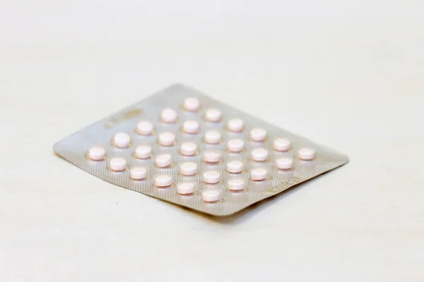 Pack Pills Laying Isolated White Background — Stock Photo, Image