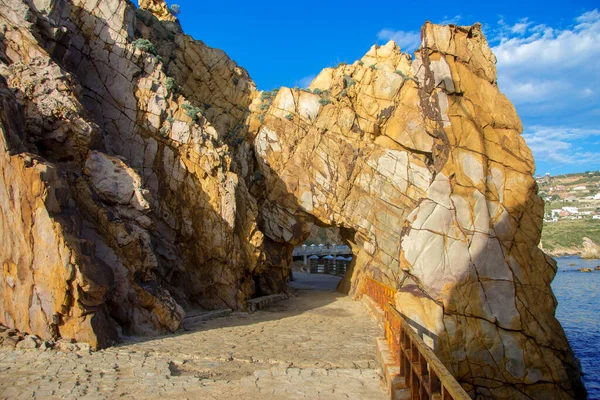 Famose Rocce Sulla Riva Del Mare Tabarca Tunisia — Foto Stock