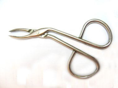 Beyaz arka plan üzerinde izole bir kırbaç kaldırmak için cımbız