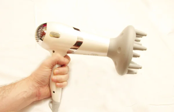 Hairdryer isolated on the white baclground — Stock Photo, Image