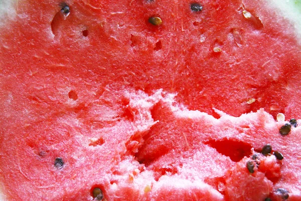 A Fresh Sugar Red Watermelon Close Up — Stock Photo, Image