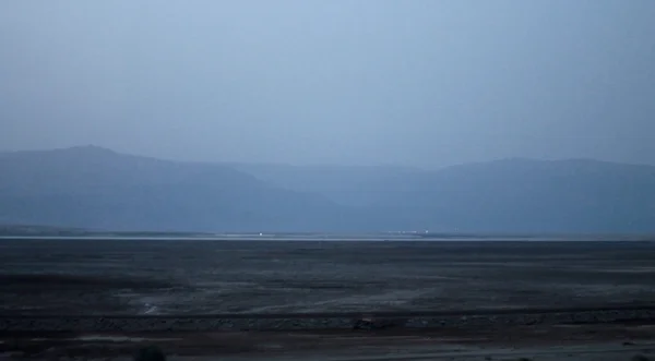 Il paesaggio del Mar Morto prima dell'alba — Foto Stock