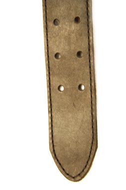 izole beyaz zemin üzerine siyah deri kayışı