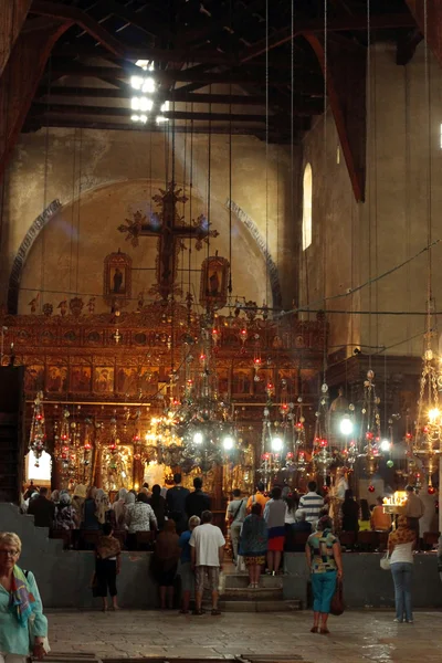 Kutsal kilise İsa'nın Doğuşu Bethlehem İsrail — Stok fotoğraf