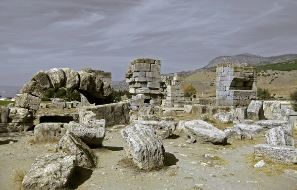 Ruinas en la antigua ciudad Hierapolis Turquía —  Fotos de Stock