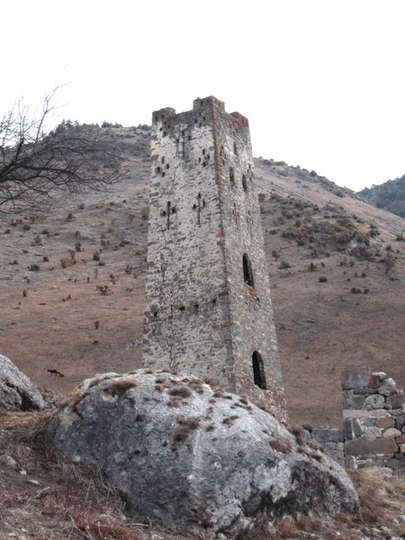 İnguşetya kuleleri. antik mimari ve kalıntılar — Stok fotoğraf