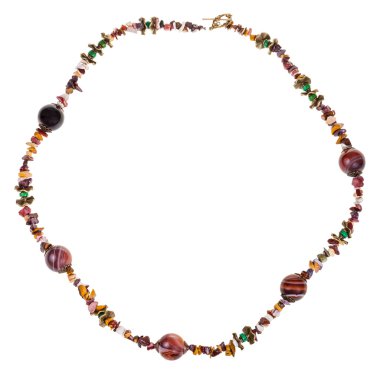 doğal taş fiske yuvarlak kolye