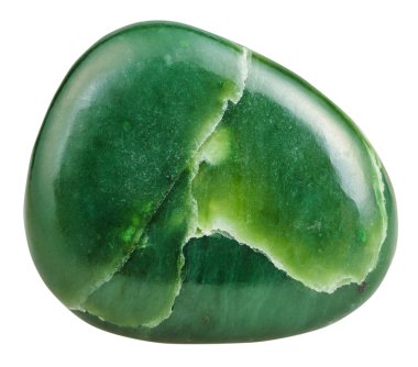 polished green Nephrite (jade) mineral gem stone clipart
