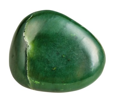 yuvarlandı yeşil Nephrite (yeşim) mineral değerli taş
