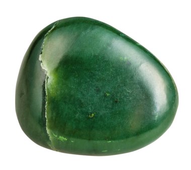 tumbled green Nephrite (jade) mineral gemstone clipart