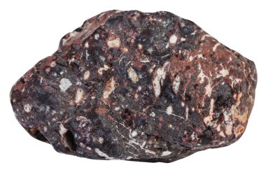 gözenekli bazalt mineral taş izole parçası