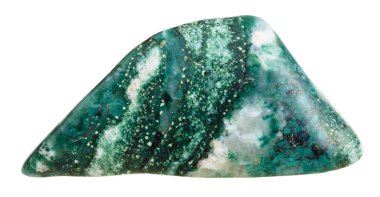 tumbled Klorit mineral gem taş izole