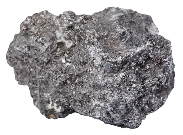 Pedazo de piedra preciosa mineral de grafito aislado —  Fotos de Stock