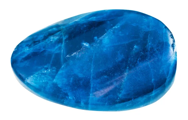 Cabochon από κυανίτης ορυκτό gem πέτρα απομονωθεί — Φωτογραφία Αρχείου