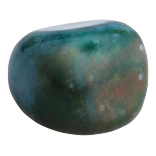 Polerad heliotrop (bloodstone) mineral pärla sten — Stockfoto