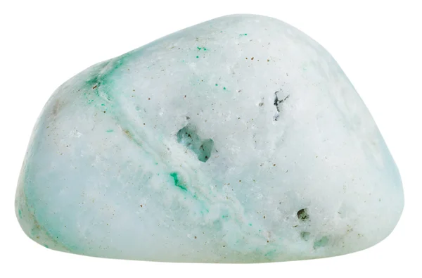 Pietra minerale aragonite verde tumbled gemma — Foto Stock