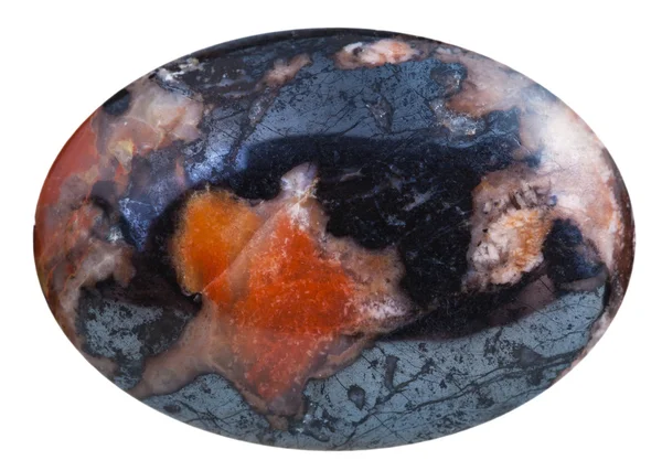 Cabochon de mookaite avec pierre gemme hématite — Photo