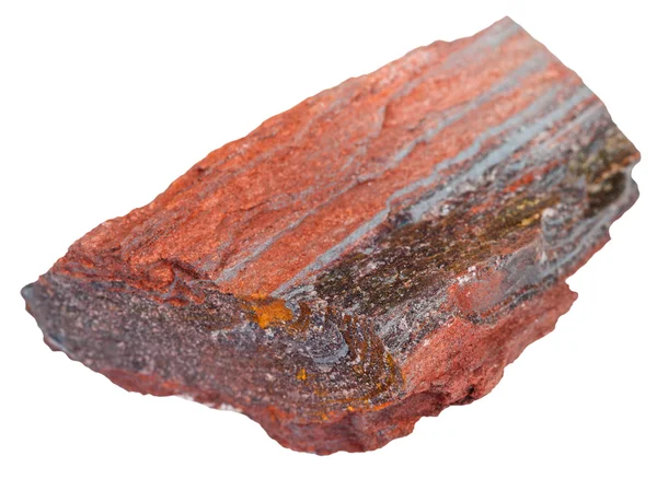 Stück Itabirit-Stein isoliert — Stockfoto