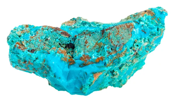 Grès cuivreux sur gemme bleue Chrysocolla — Photo