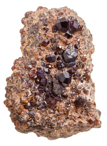 Bit med Andradite (Melanite, granat) kristaller — Stockfoto