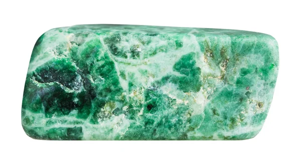 Ciottolo di pietra minerale di giadeite verde — Foto Stock