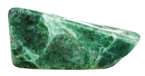 Polished green jadeite mineral gem stone — Stock Photo, Image