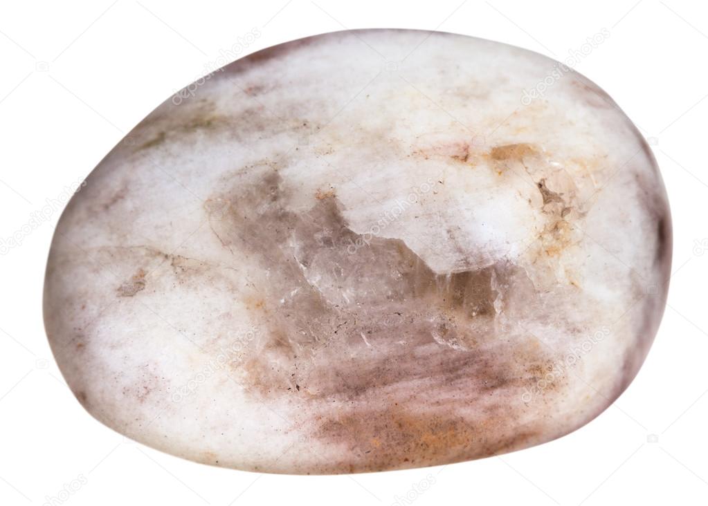 tumbled moonstone mineral gemstone isolated
