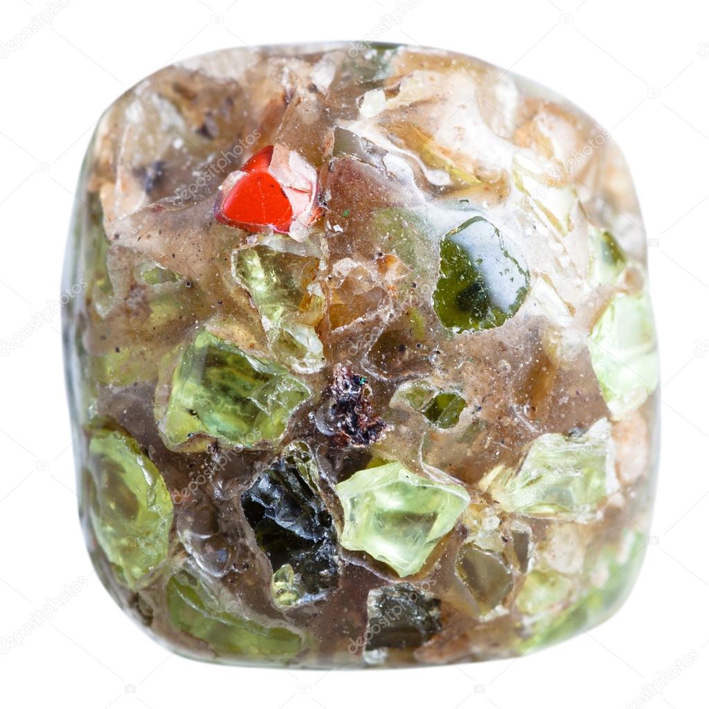 polished peridot (Chrysolite, olivine) gem stone — Stockfoto © vvoennyy