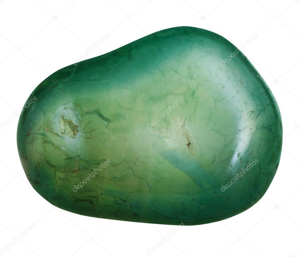 tumbled green agate mineral gemstone