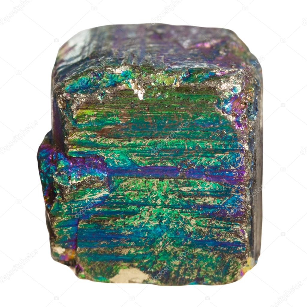 piece of iridescent pyrite mineral stone